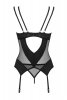 Obsessive Gorset i stringi Nesari czarne